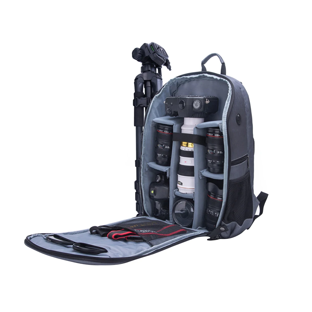 

Outdoor Camera Double Shoulder Backpack Foldable Organizer Professional Photography Portable Multifunctional Accessories Nylon