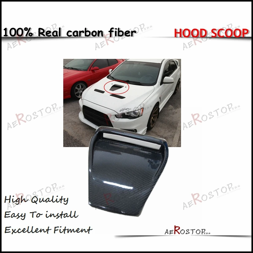 EVO 10 OEM STYLE HOOD CENTRE SCOOP CARBON FIBERin Body Kits from