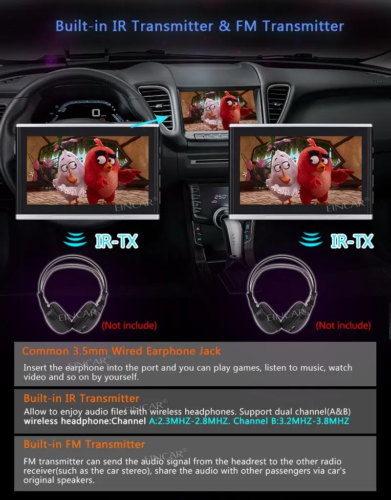Cheap 2x Twin 10.1 Inch HD Digital Multimedia Monitor Car Headrest DVD Player Built In HDMI/USB/SD Port Games One Pair Of IR Headphone 3 Cheap 2x Twin 10.1 Inch HD Digital Multimedia Monitor Car Headrest DVD Player Built In HDMI/USB/SD Port Games One Pair Of IR Headphone 3