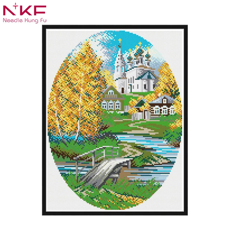 

NKF Special Shaped,Diamond Embroidery,Four seasons in coast-Spring 5D Diamond Painting,Cross Stitch,3D,Diamond Mosaic,Decoration