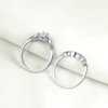 Newshe – bagues de mariage en argent Sterling 925 pour femmes, ensemble de fiançailles, bijoux classiques, AAA, Zircons cubiques QR4420, 2 pièces ► Photo 2/5