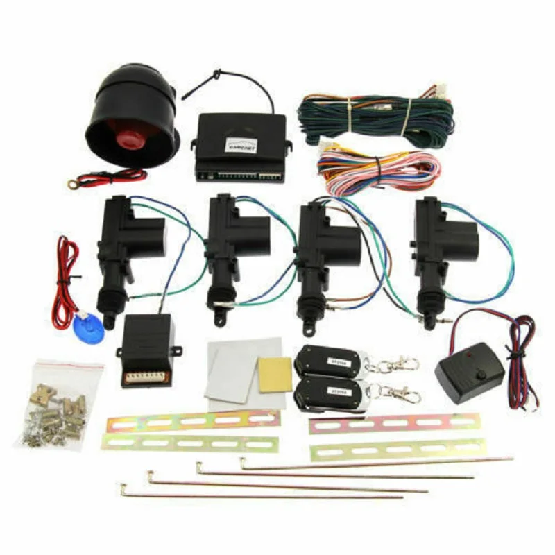 Door Power Central Lock Kit 2 Keyless Entry Car Remote Control Car Alarm Siren