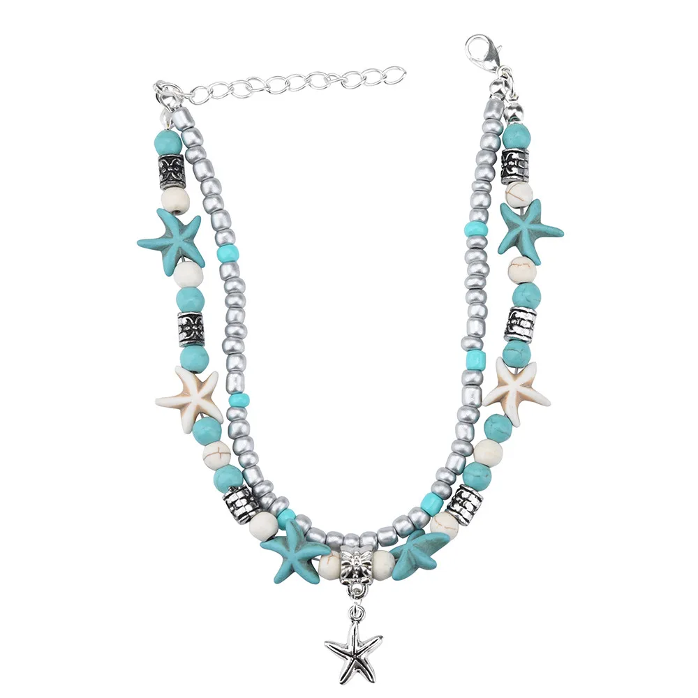 Boho начальный браслет Стильный богемный на щиколотке женские ювелирные изделия