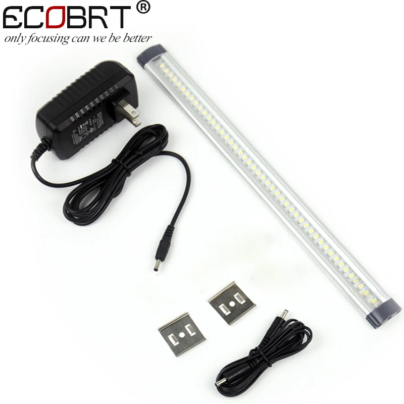

ECOBRT LED Under Cabinet Lighting Kit 3Watt 12'' inch Aluminum led Bar Light 30cm in Kitchen Caravan Wardrobe Constant On Lights