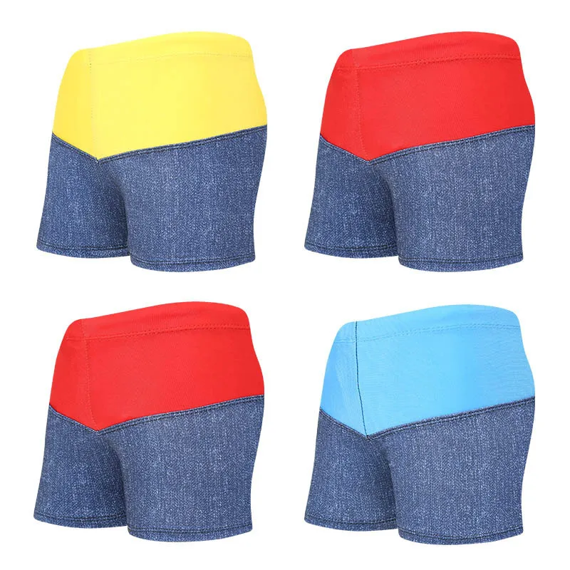 

Children's swimming shorts, boys'swimming trunks, flat-angle double deck, comfortable and quick-drying swim shorts