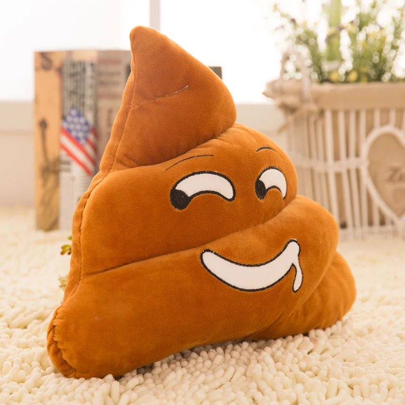 

25cm Funny Mini Cute emoji Pillow Emoticon Cushion Shape Pillow Doll Toy Throw Pillow Amusing Poo Shape Cushion