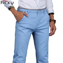 HCXY, мужские брюки, хлопковые теплые прямые брюки, осенние и зимние мужские бархатные повседневные брюки, Плюс Размер 28-38