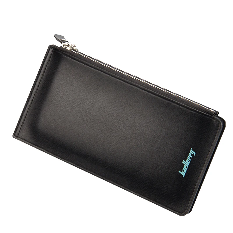 

Casual Brief Business Wallet Multifunction Long Card Holder PU Leather Clutch Wallets Double Zipper Hasp Ladies Money Bag