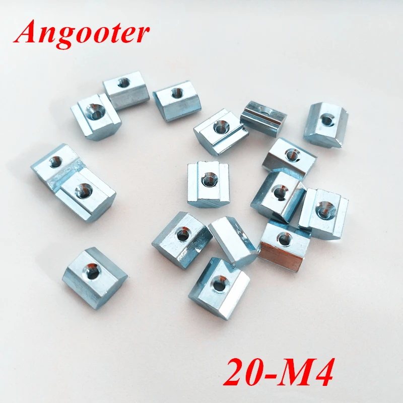 100pcs 20m4 T Sliding Nut Ttrack Hammer Slide Nut M4 Square Block Nut