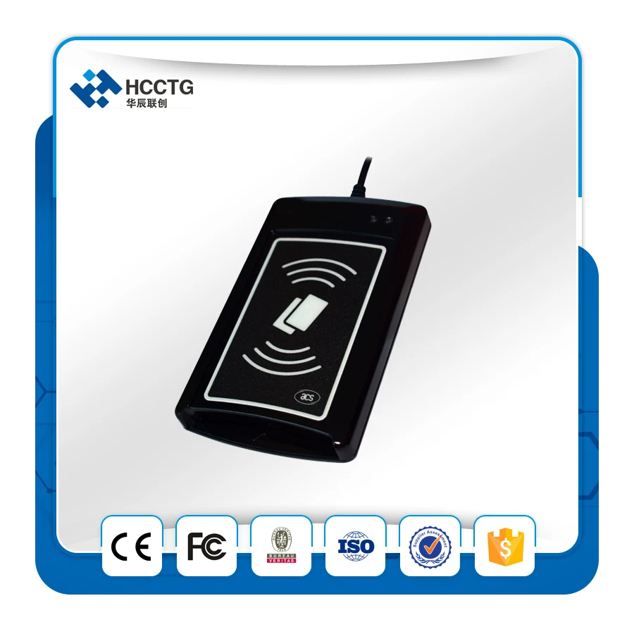 

13.56mhz nfc reader iso14443 Mifare Reader Writer ACR1281S-C8 contactless smart card Reader with RS232