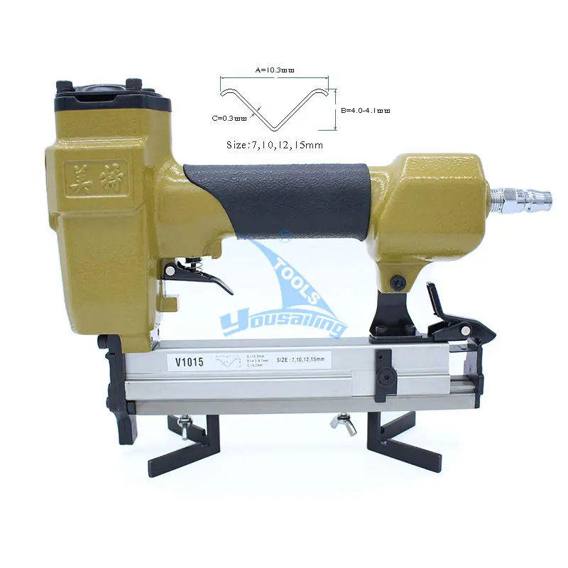 

1PC V1015 Pneumatic Nailing Gun +1 BOX 10MM V Nails Air Nailer Tools