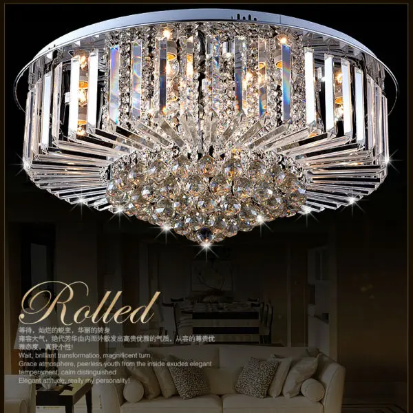

contemporary ceiling lights For living room, Super Thin crystal lamp shocker lighting,led bulb lamp 9024-680