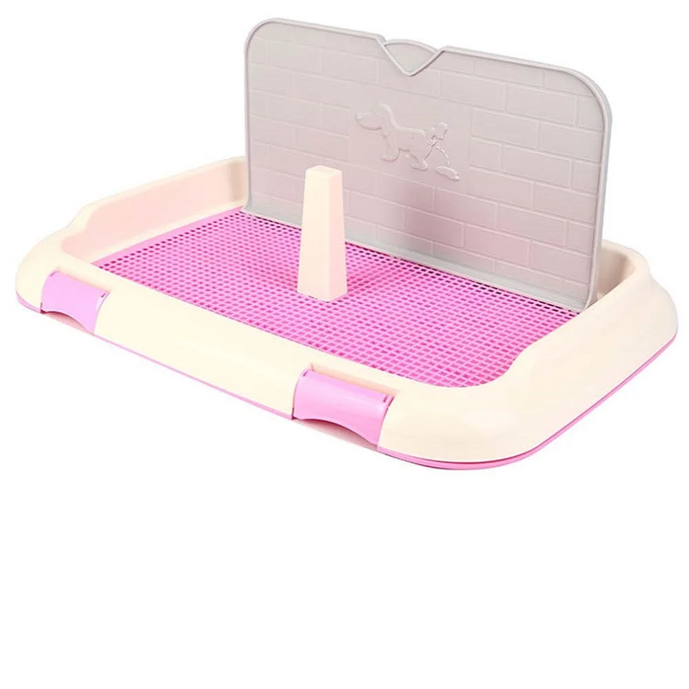 

Portable Pet Dog Cat Toilet Tray with Wall Dog Indoor Toilet Upright pee Training Fence Potty Training toilet