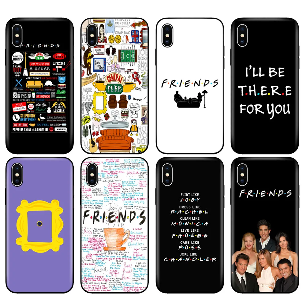 Custodia In Tpu Nero Per Iphone 5 5S Se 6 6S 7 8 Plus X 10 Cover In Silicone Per Iphone Xr Xs 11 Pro Max Friends Tv Show Series Sitcom