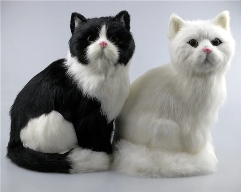 simulation cat plush animal toy realistic cat doll home desktop decoration gift pet kitten model fake cat 27X17X10cm DY80037 (7)