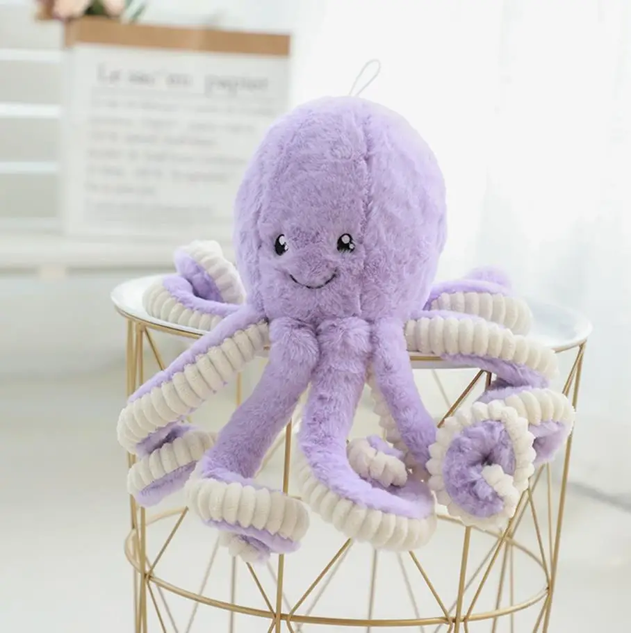 1 шт. 40/60/80 см большой осьминог плюшевые подушки мягкие игрушки Детские спальные куклы домашний декор диванную подушку подарок - Цвет: purple