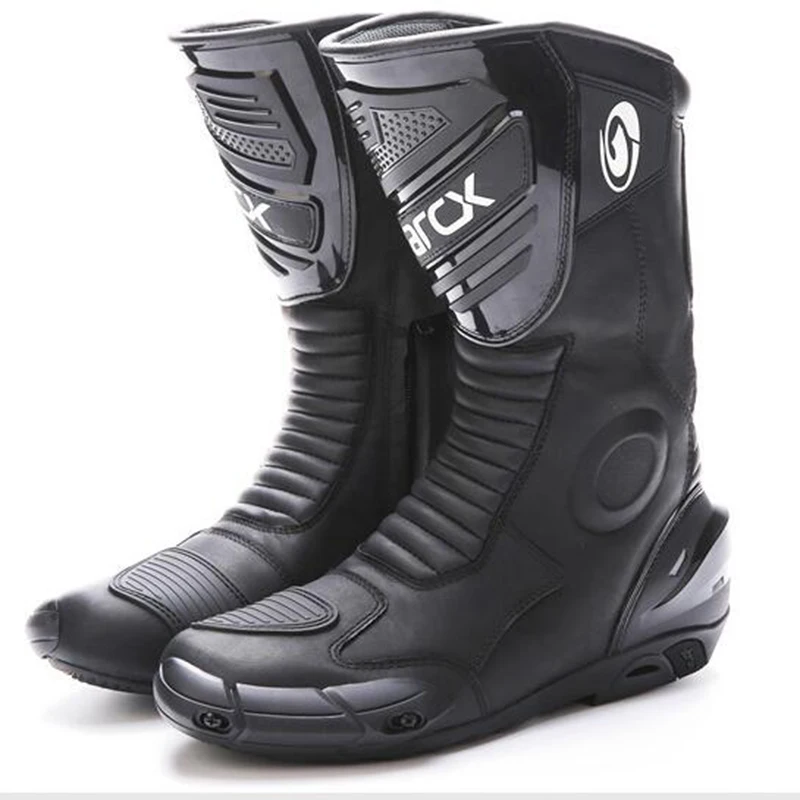 Motorcycle waterproof Boots Real Leather Motorbike Motocross Racing