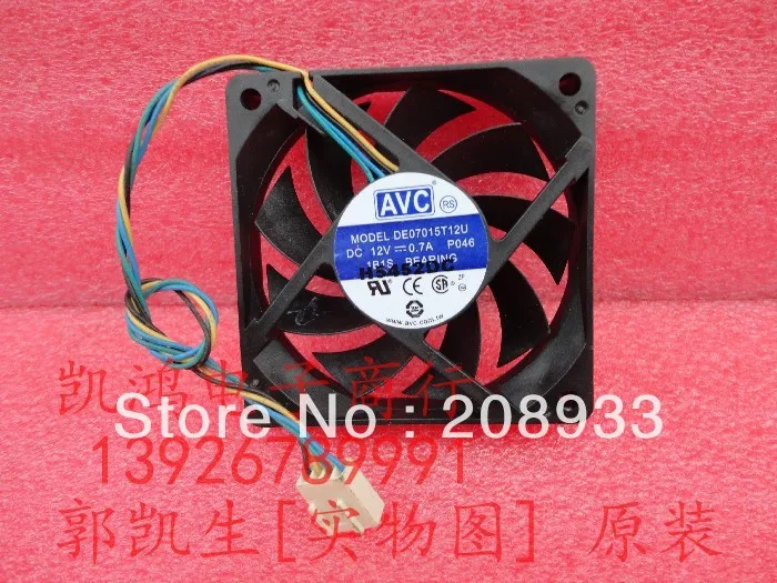 

For Original AVC DE07015T12U 7CM 7015 12V 0.7A four line PWM wind capacity CPU fan+cooling fan