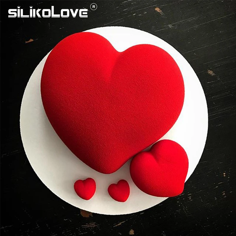 SILIKOLOVE Silikone форма для Мусса торт сердце Свадебные 3d силиконовые формы украшения торта инструменты десерт-выпечка формы белый