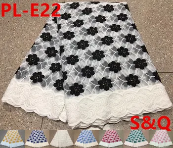 

Nigerian lace fabrics for dress 5yards african french lace fabric high quality 2018 african lace fabric tulle fabric PL-E22