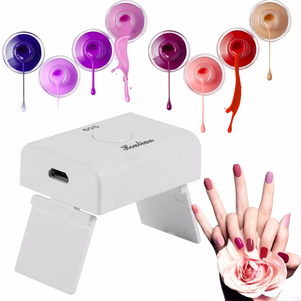 

USB Mini 3W LED UV Lamp Nail Dryer Machine 60s Light Nail Art Dryer Gel Polish Curing Tools
