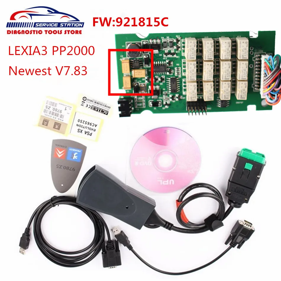 

Free DHL TOP Quality lexia3 921815c for Citroen for Peugeot Diagnostic Tool lexia3 pp2000 diagbox v7.83 with best price