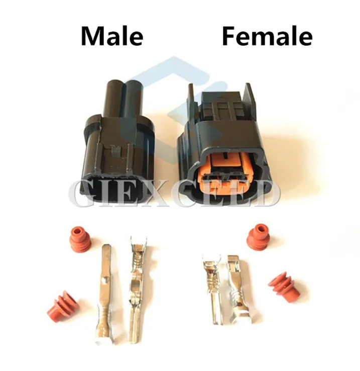 2 комплекта 2-контактный 6098-0137 мужской женский авто электрический разъем автомобильный разъем для hyundai Nissan