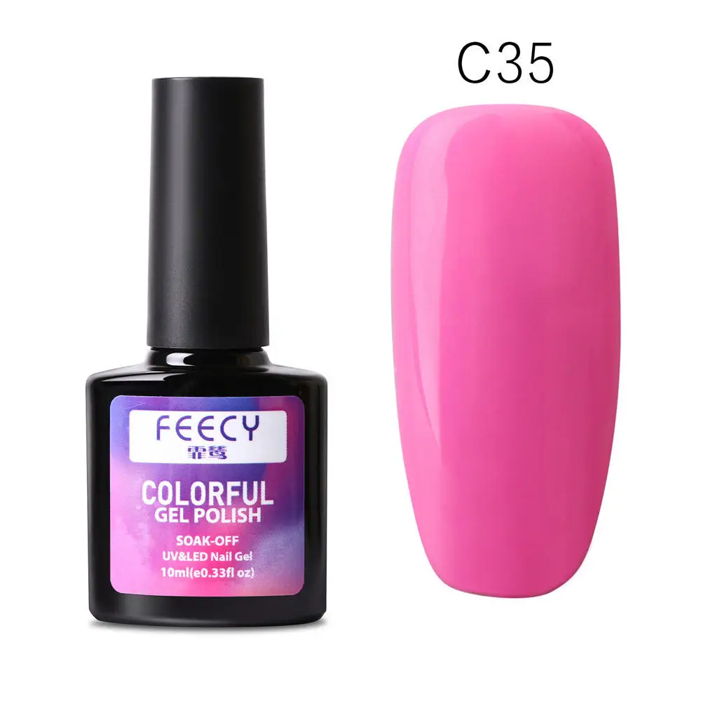 Gel Nail Polish Soak Off UV LED Gel Varnish Wipe Top Coat Color Nail Gel Polish DIY Nail Art Lacquer Manicure Nail Art Tool - Цвет: Feecy C35