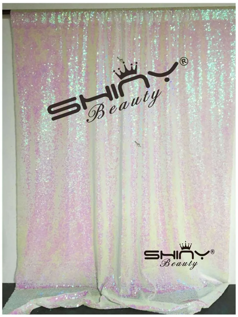 ShinyBeauty изменен белый 4x6ft блесток Photo Booth фон Свадьба Photobooth реквизит Shimmer Шторы