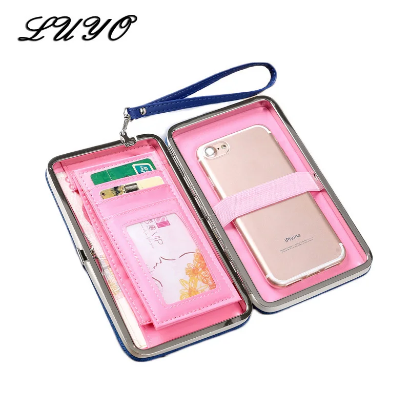 

2018 Cartoon Bow-tie Sailor Moon Ladies Long Cell Phone Box Female Bag Women Wallets Leather Kawaii Slim Wallet Case Carteira