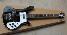 2016 New + Factory + Black Rickenback custom 4003 firglo 4 strings bass guitar ricken bass double output injacks mono & stereo