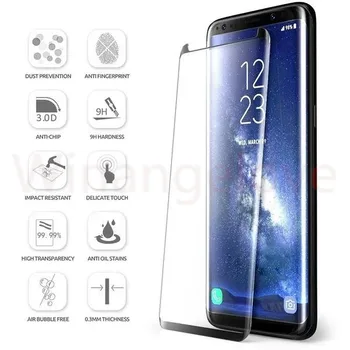 

500pcs Case Friendly 3D Curved Film Tempered Glass screen protector For Samsung Galaxy s9 S8 Samsung S8 Plus S7 edge NOTE8