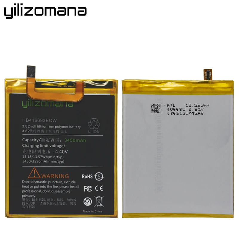 Оригинальный аккумулятор YILIZOMANA HB416683ECW для телефона 3450 мАч сменные батареи Huawei