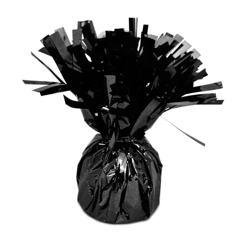 Фольга груз для воздушного шарика серебро/золото/черные шары гравитационный блок для украшения стола - Цвет: Черный