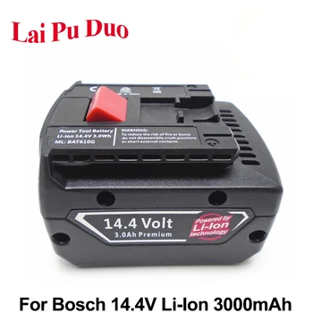 

14.4V 3.0Ah Li-Ion Replacement Power Tool Battery For Bosch: BAT607,BAT614,BAT614G,2607336318,BAT607G,GSR14.4-Li