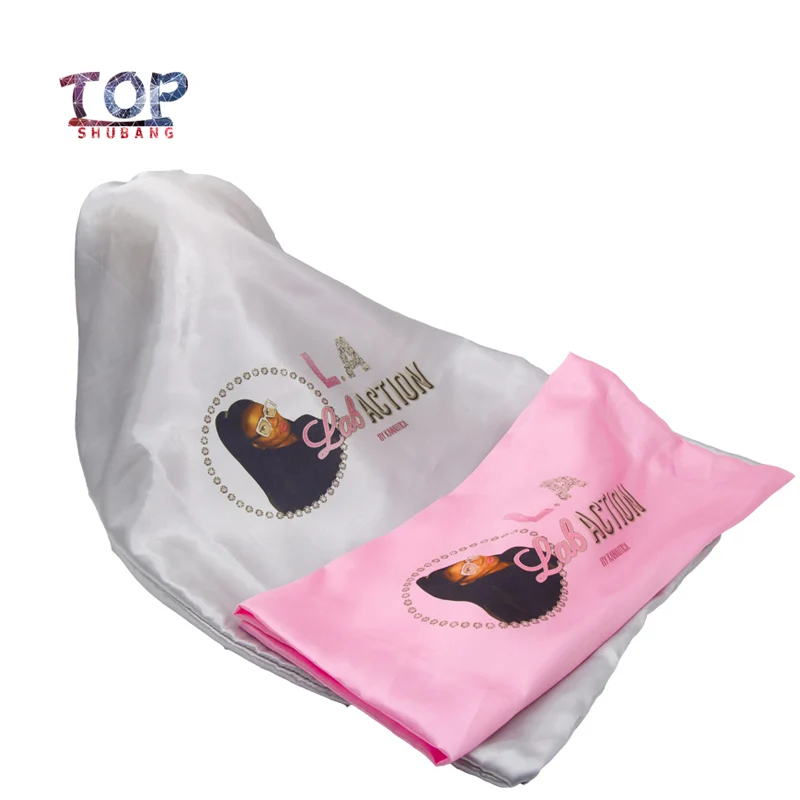 

Customization Logo Long Bonnet Virgin Hair Extensions Wigs Sleeping Protect Long Bonnets Caps,Human Hair Extended Satin Bonnet
