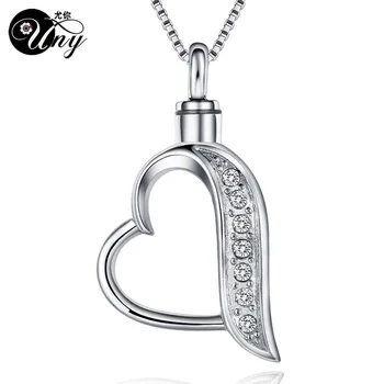 

UNY Necklaces Pendants Heart shape Cremation Jewelry Urn Ash Necklace Pendants pet Memorial Pendant keepsake Urn Ash Pendants