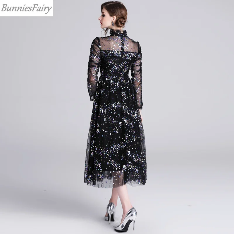 BunniesFairy/Новинка 2019 года летнее женское плиссированное платье со звездами и