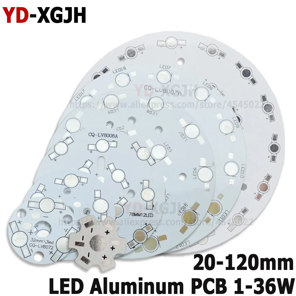 LED высокой мощности люмен PCB панель алюминиевый радиатор база 7 Вт 50 мм для лампы