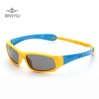 

Kids Hanging neck Sunglasses Boys Silicone Polarized Eyewear Flexible TR90 Elastic Children Sunglasses Girls Retainer Holder