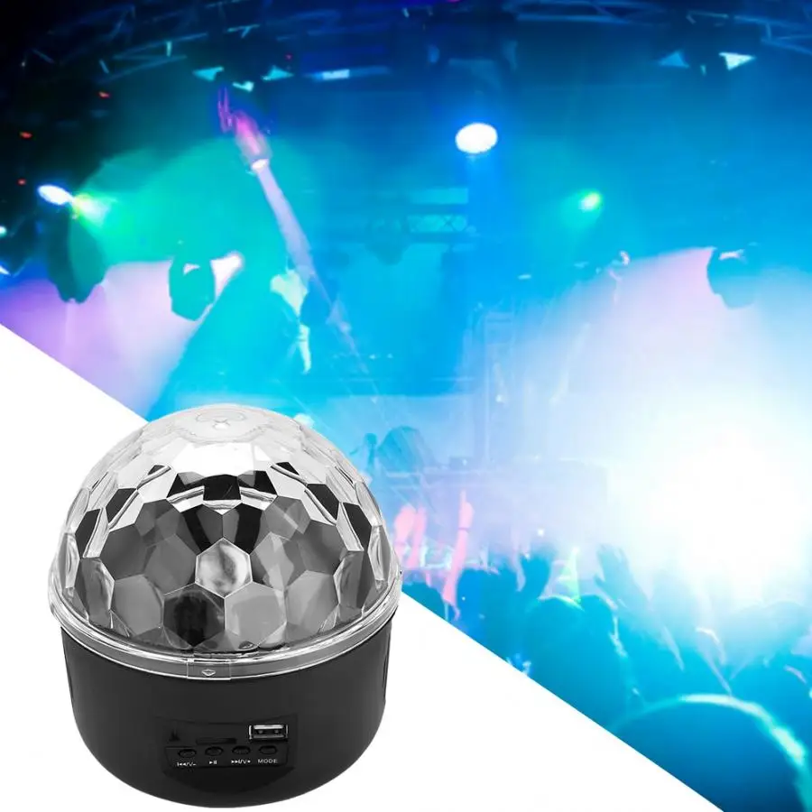 

DJ Stage Light Crystal LED Lamp Ball Projector Stage Effect Light with Infrared Remote Control EU Plug 220V