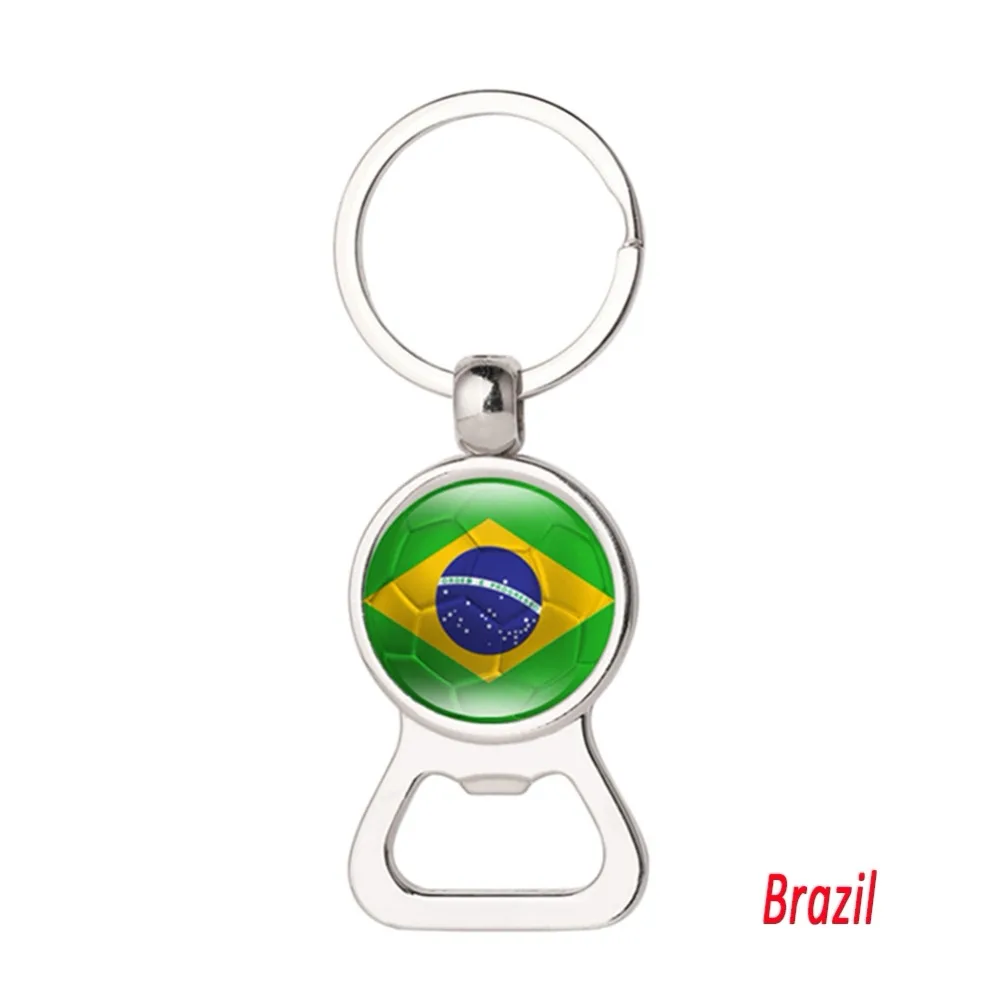 

World Cup Beer Bottle Opener Keychains World Cup Football Key Rings With Flag Fans Souvenir Car Key Holder