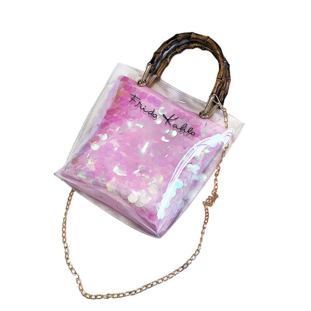 

Crossbody Bags For Women 2019 Fashion Messenger Bag For Girls Trendy Clear Jelly Shoulder Ladies Bamboo Weave For Party K503