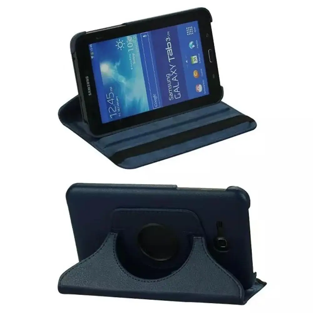 Вращающийся на 360 градусов чехол подставка из искусственной кожи для Samsung Galaxy Tab3 7