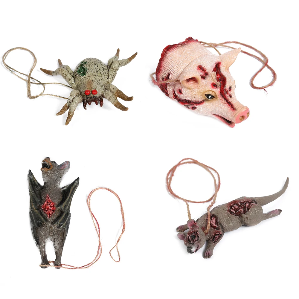 

1pcs Horrible Animal Body Model Simulation Silicon Spider Rat Bat Halloween Decoration Festival Supplies Funny Prank Toys Prop