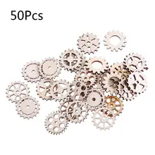 50 шт. лазерная резка деревянная Шестерня украшение деревянная форма ремесло Свадебный декор