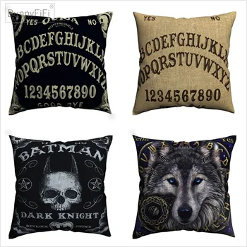 

Amazing Ouija Board Style Art Decorative Cotton Linen Cushion Cover 45x45cm For Sofa Chair Pillow Case Home Decor Almofada
