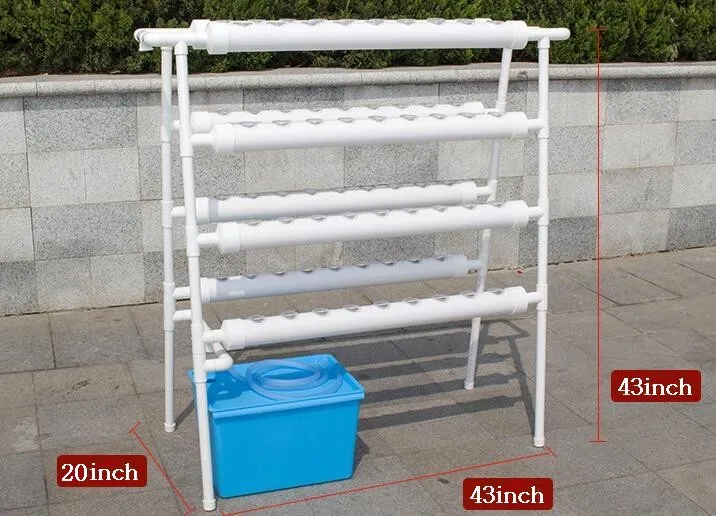 110 В Выращивание растений гидропонным методом Комплект 72 Отверстия двухсторонняя 8 труб лестница-тип глубоководный насос культура садовая система инструмент