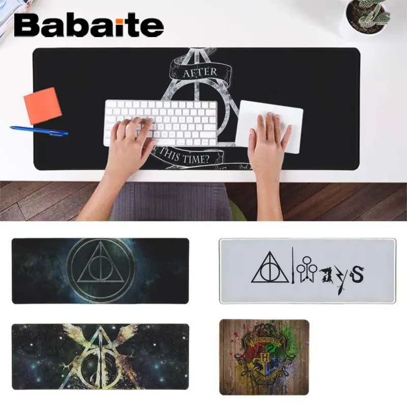 

Babaite Your Own Mats Harry Potter Deathly Hallows Large Mouse pad PC Computer mat Laptop Gaming Lockedge Mice Mousepad