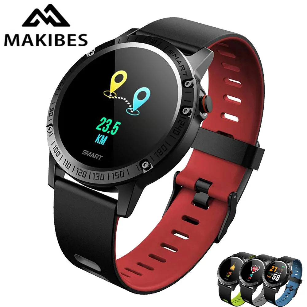 

Makibes T6 Pro Smart Band IP68 Waterproof Fitness Tracker Bracelet Wristband Blood Pressure Full color UI SmartWatch men's women